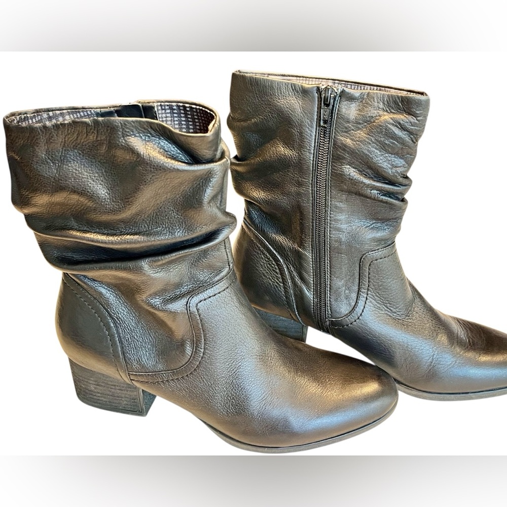 Abeo Black Leather Boots Size 9N